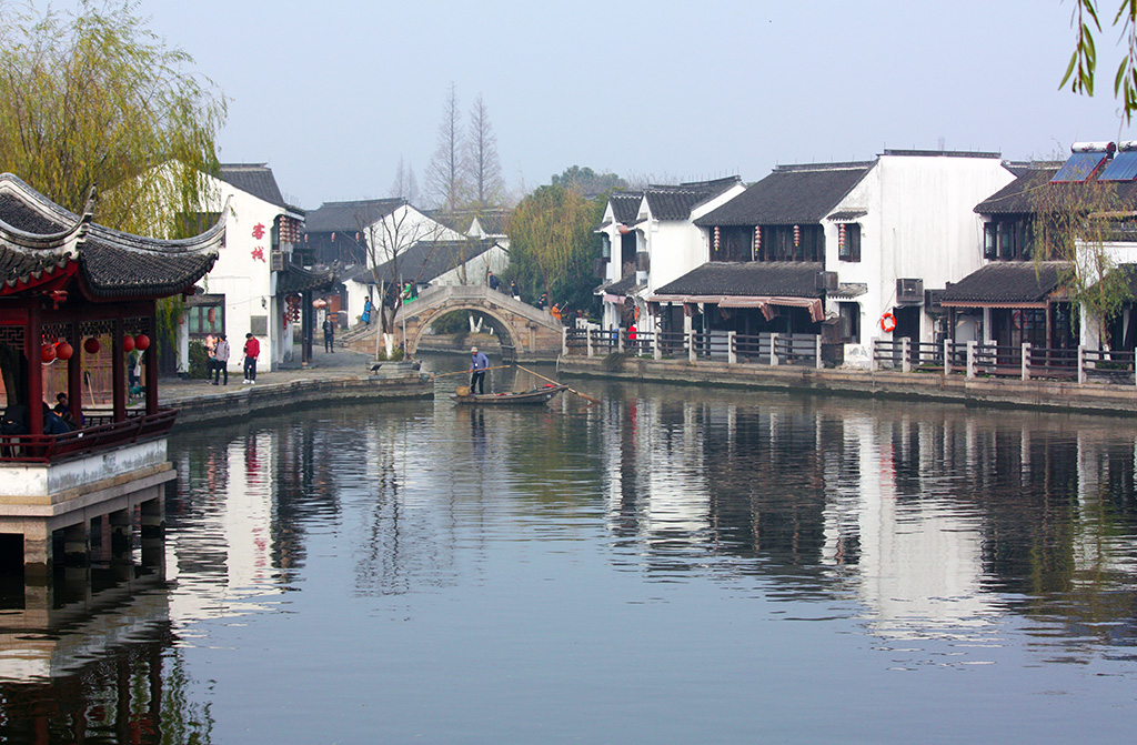 Xitang River with Reflections