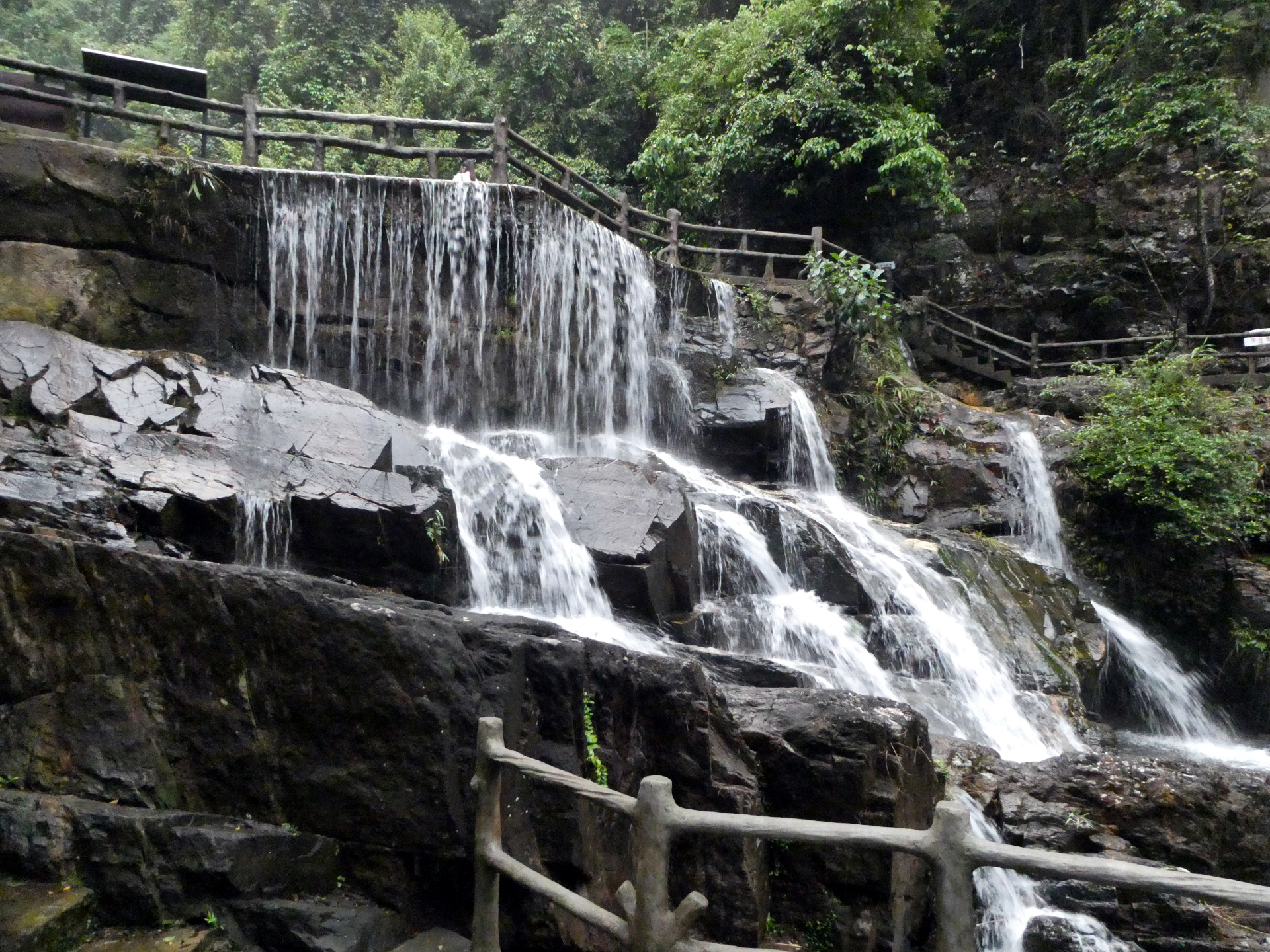 Cascading water on Dinghu Shan