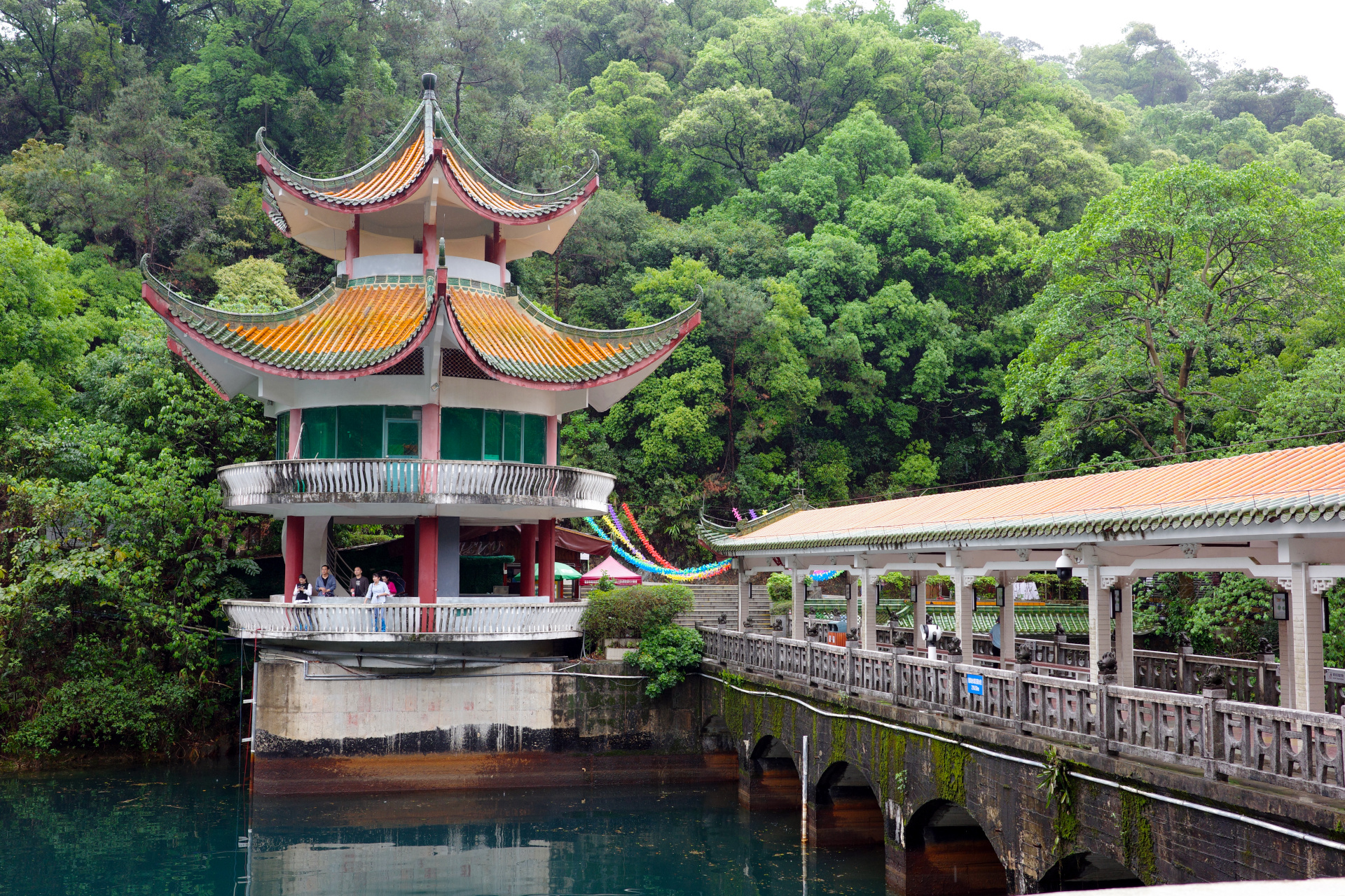 A pavilion near Butterfly Lake