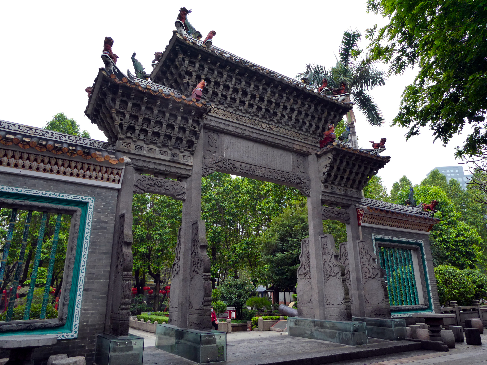 A decorative gate
